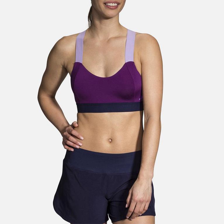 Brooks Hot Sports Womens Running Bra - Purple - Indonesia (TRDL-91280)